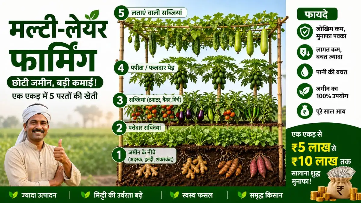 Chote Kisano Ke Liye Crorepati Banne Ka Mantar: एक एकड़ जमीन में करें ये मल्टी-लेयर फार्मिंग