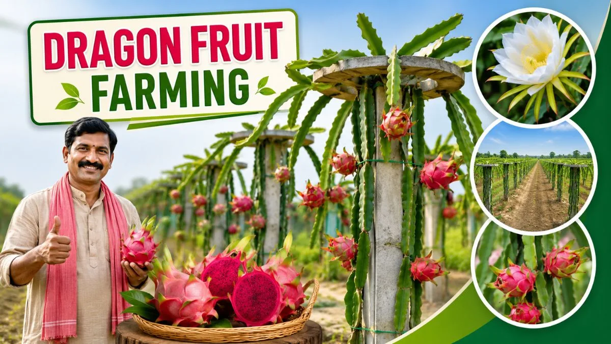 ड्रैगन फ्रूट की खेती (Dragon Fruit Farming): भारत में तेजी से बढ़ रहा है इस विदेशी फल का बाजार, एक बार लगाकर 25 साल तक लें उपज