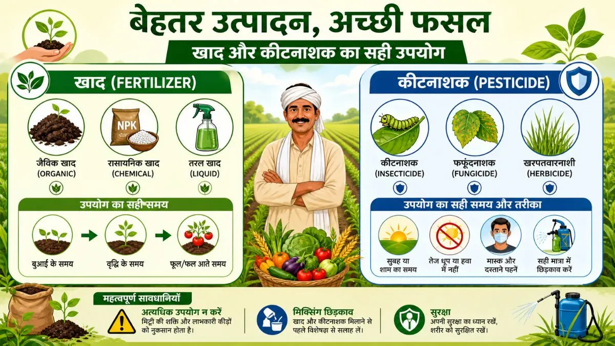 For Better Agricultural Production and Good Crops: See Two Important Things ‘Fertilizers’ and ‘Pesticides’ and the Correct Way to Use Them