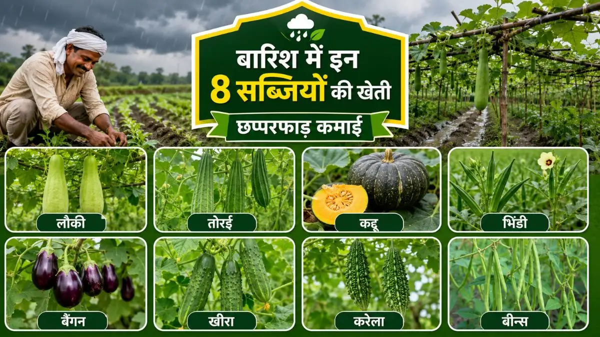 बारिश में इन 8 सब्जियों की खेती करके करे  छप्परफाड़ कमाई, जानिए कृषि वैज्ञानिक का खास फॉर्मूला