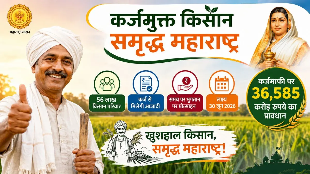 Maharashtra Farmer Loan Waiver Scheme 2026: महाराष्ट्र के किसानों के लिए बड़ी खुशखबरी 56 लाख परिवारों को कर्ज से मिलेगी आजादी!